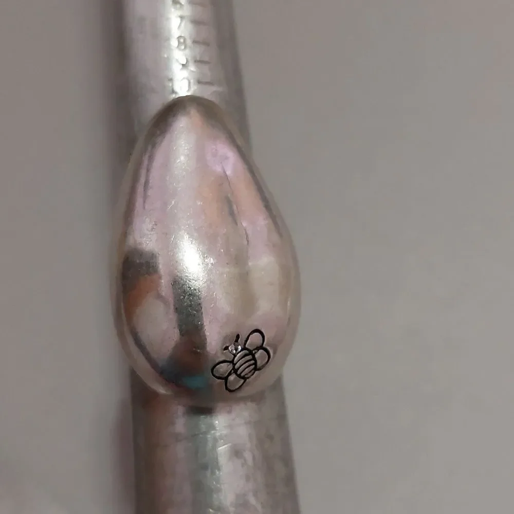 Vintage Oversized Beehive Bumblebee Silver Tone Ring Size 6.75 Spring Summer